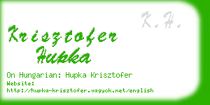 krisztofer hupka business card